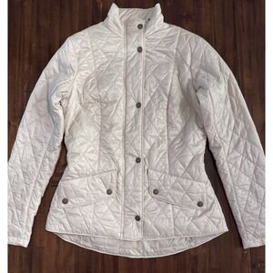 Barbour Flyweight Calvary Quilted Jacket NWT Stone / Pearl Size USA 6 (UK10)